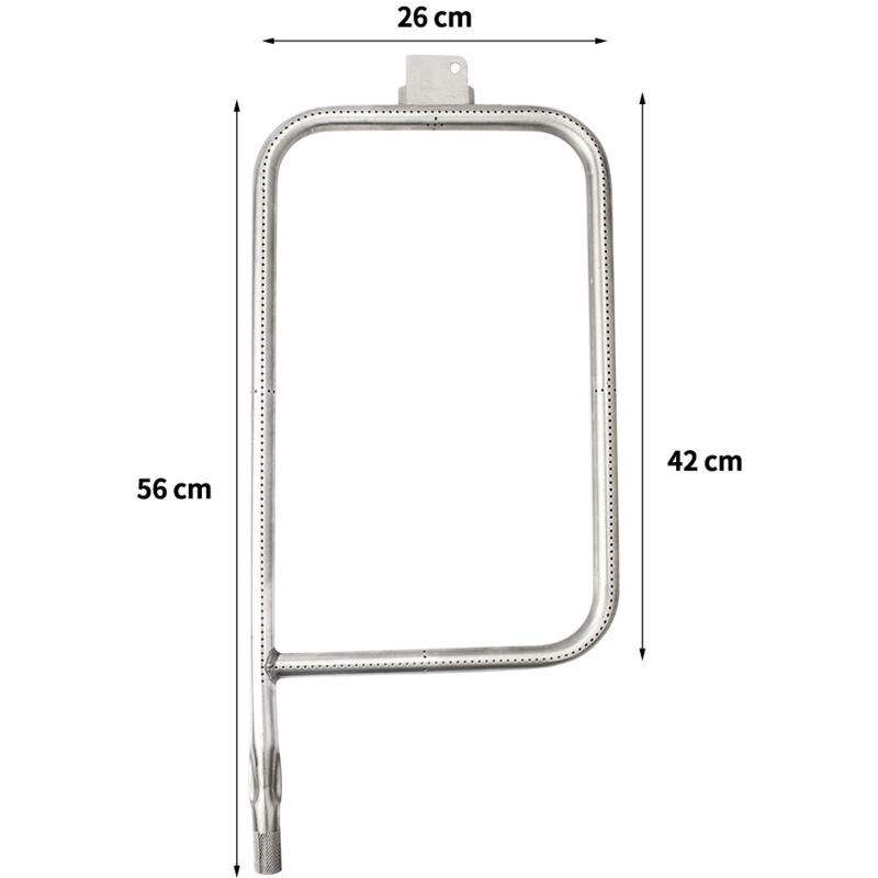 SNQ - 65032 60.3CM Brûleur de Tube en Acier Inoxydable Accessoire pour Grill Weber Q300 Q320 Q3000 Q3200 Série