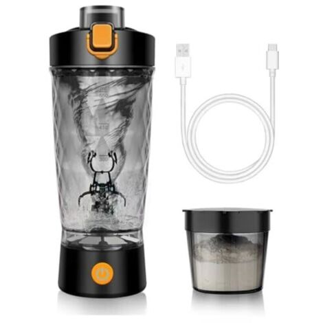 650ml electric shaker, rechargeable via USB-C, for protein shakes and meal replacements.