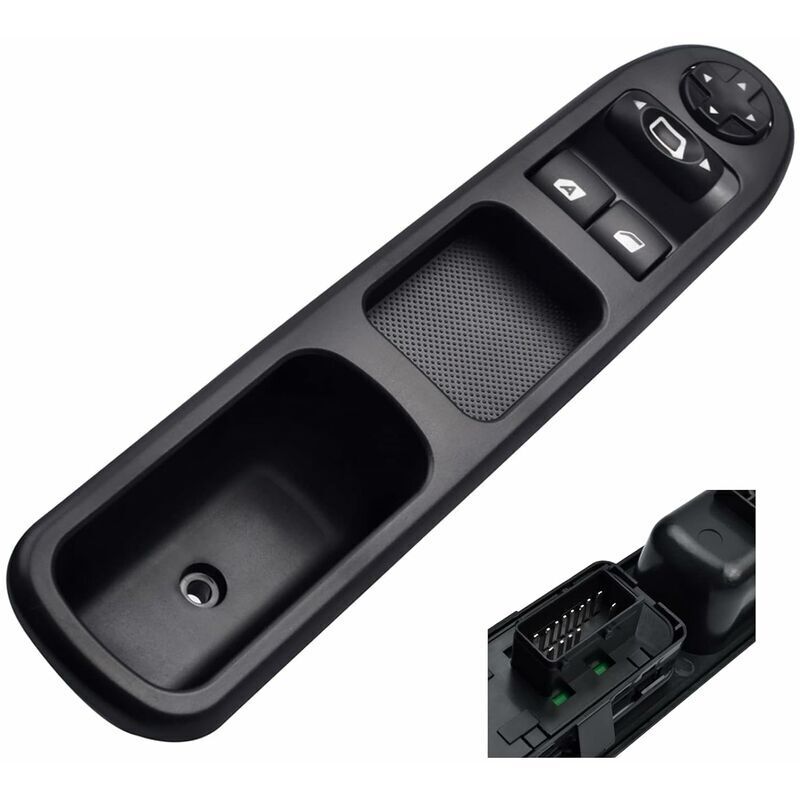 6554.QC Levé Vitre 207 Avant Gauche Drive CÔTÉ Vitre Électrique Interrupteur Principal,Interrupteur Commande de Leve Vitre pour Peugeot 207 (6554QC)