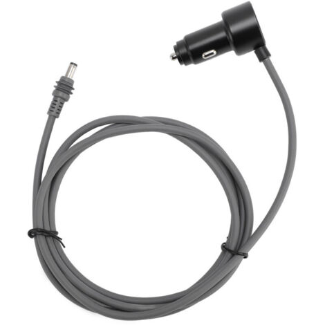 6.5ft DC car power cable 12V to 48V, water resistant, Plug and Play, USB Type C charging, 18awg cigarette lighter for satellite dish.
