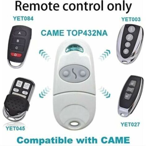 （6.5x3x1cm）4pcs Télécommande CAME TOP432NA telecommande came motorisation porte de garage telecommande universelle bip portail universelle
