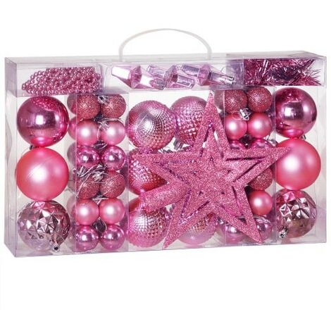 66 Boules & décorations de Noël Roses pour décorer votre sapin de Noël