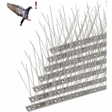 6,6 Meter lange Taubenabwehrspitzen aus Edelstahl, 20er-Packung, zur Abwehr von Krähen, Spatzen und Katzen, tierfreundlich