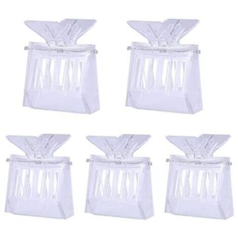 6,6 x 5,1 x 4,8 cm, Set mit 5 Imker-Königinnen-Traumfänger-Clips aus transparentem Kunststoff