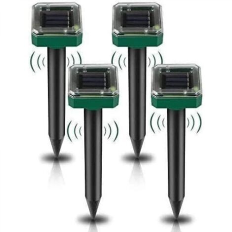 6626cm Lot de 4 Répulsifs Solaires à Ultrasons, Répulsif Anti-Taupes Solaire Souris Repr Exterieur pour Jardins Taupes Campagnols Gophers Serpents ou Autres Autres Rongeurs
