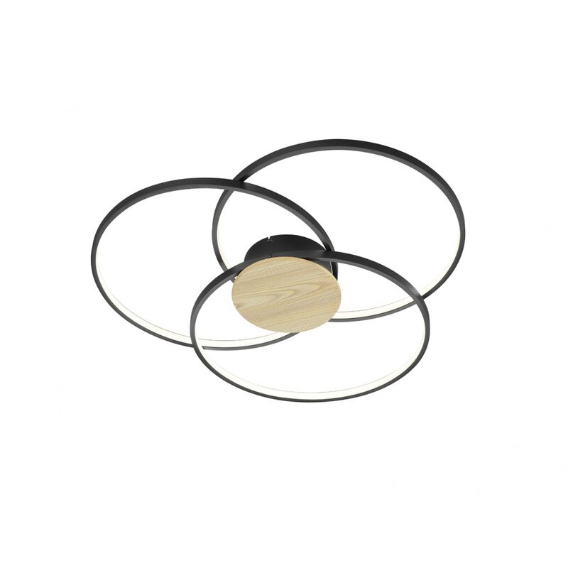 Trio Leuchten - 673210332 Deckenleuchte Sedona schwarz matt LED 40W 3000K Durchm. ca. 80 cm-'SW15393'