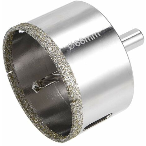 68 mm Diamant-Lochsäge, Diamantbohrer mit Mittelführungsbohrer, Fliesenlochsäge mit Diamant-Oberflächenbeschichtung zum Schneiden von Glas, Fliesen, Keramik, Marmor, Kalkstein