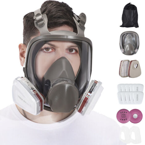 6800 Masque Respiratoire Intégral, Casque de Protection Faciale Pour Peindre, Vapeur et Poussière Organiques, Masque anti Poussière, Masque Pour Peinture, Masque a Gaz, Deux Types de Connect