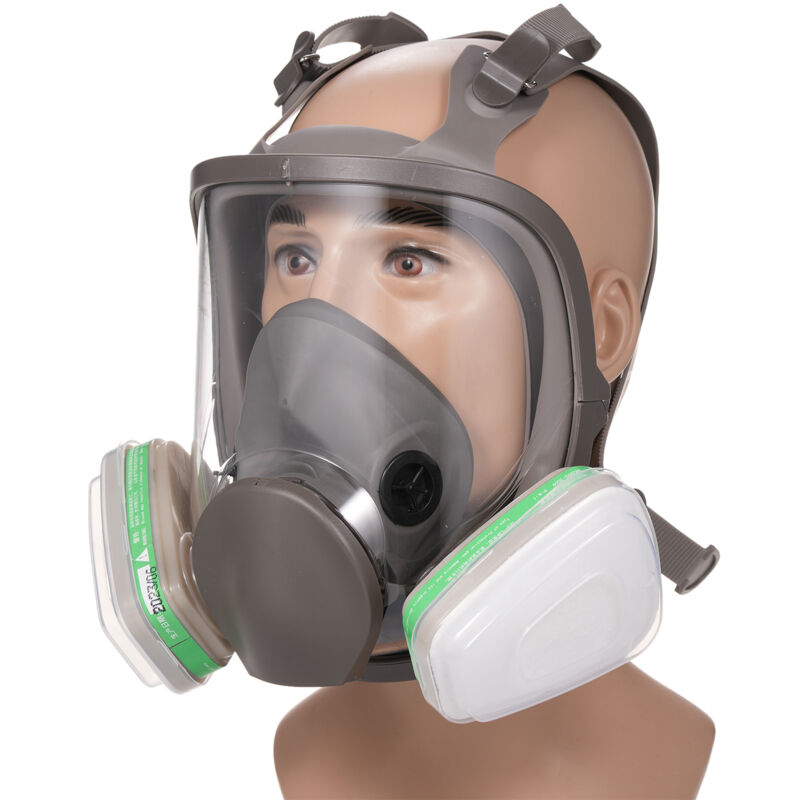 6800 Respirateur intégral réutilisable 18 en 1 avec couvercle à gaz, large champ de vision pour machine à peindre, polissage, soudage et autres