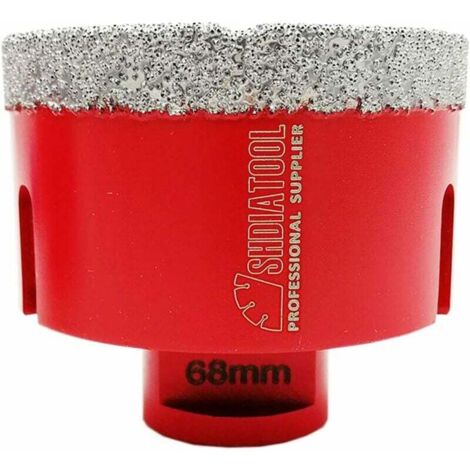 68mm Diamond Drill Bits Core Bits with M14 Thread for Dry Drilling in Porcelain Tile Granite Marble