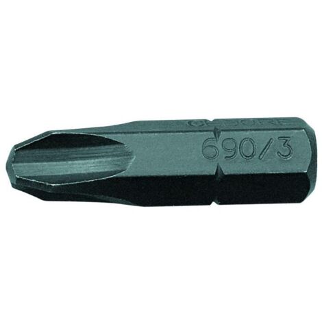 690 3 S-010 Punta de destornillador 1/4", paquete de ventaja 10 piezas, Phillips PH 3