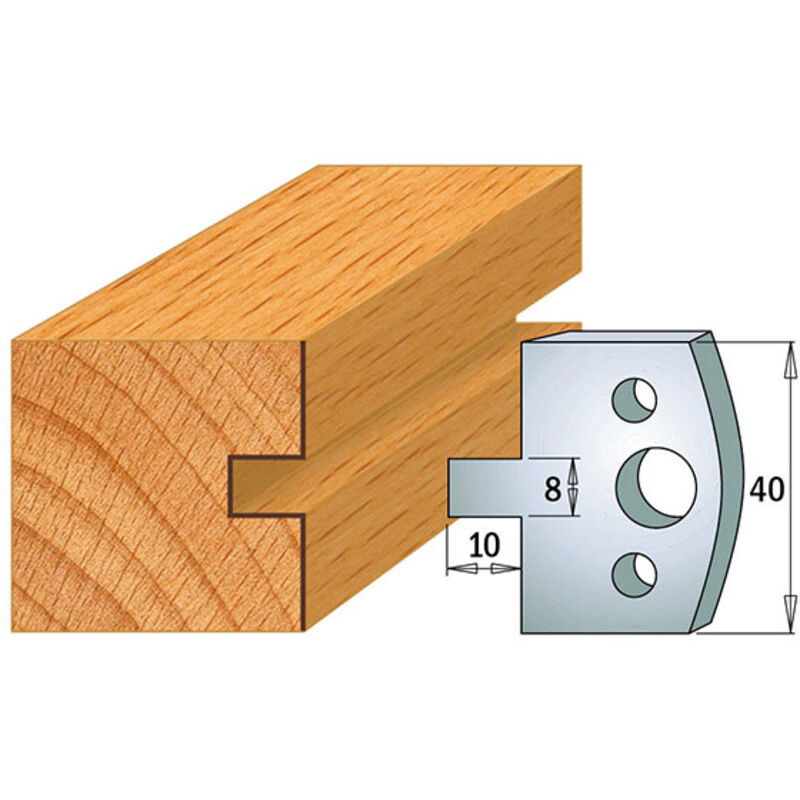 690.094 COPPIA COLTELLI SP 40x4mm INCASTRO DENTE-CANALE FEMM. 8mm
