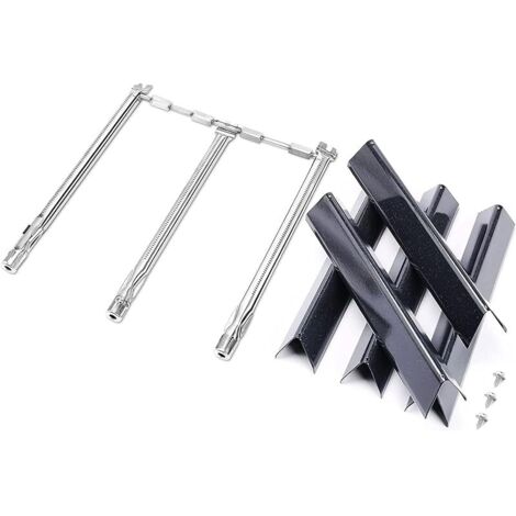69787 Brûleur et barre de flavoriseur 7636 pour Weber Spirit I 300 Serie, Spirit E310 S310 E320 S320 E330 S330 (avec boutons de brûleur avant) Pièces de rechange pour Weber 310 Classic, Spirit