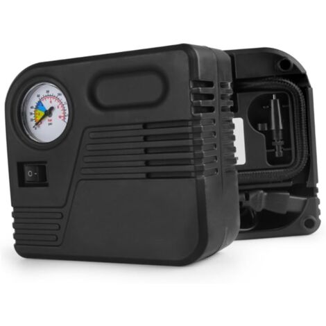 6a Compresseur Air Électrique Portatif Gonfleur de Pneus Haute Pression pour Voiture Pompe Gonflage avec Manomètre et Embouts Rechange -