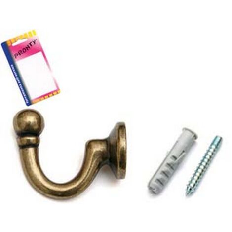 6BL GANCI RACCOGLITENDA GRANDI BRONZO IN BLISTER - mm.37, in bl.2 pz.