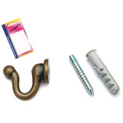 6BL GANCI RACCOGLITENDA MEDI BRONZO IN BLISTER - mm.30, in bl.2 pz.
