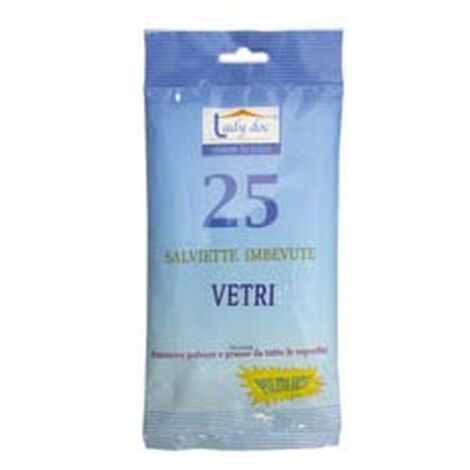 6BL SALVIETTE IMBEVUTE PER VETRI - cm.16x21