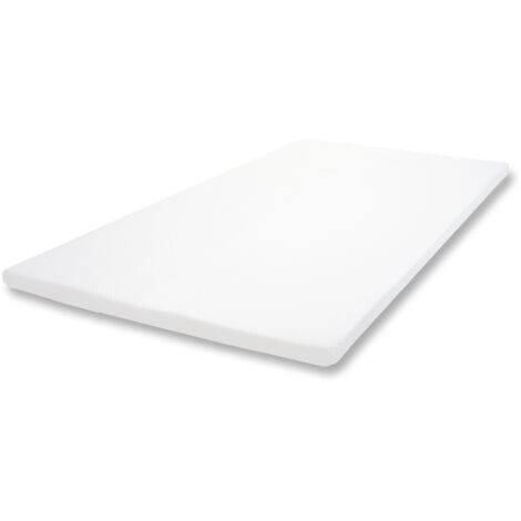 6cm Surmatelas à mousse Memory HWC-E63, Couvre-matelas, housse - 140x200cm mousse visco