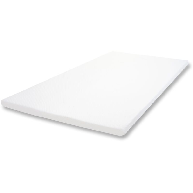 Jamais utilisé] 6cm Surmatelas à mousse Memory HHG-508, Couvre-matelas, housse, 140x200cm mousse visco