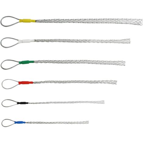 6er-Pack 4-25 mm rutschfestes Kabel-Traktionssocken-Set aus verzinktem Stahl für Kabel-Lassos