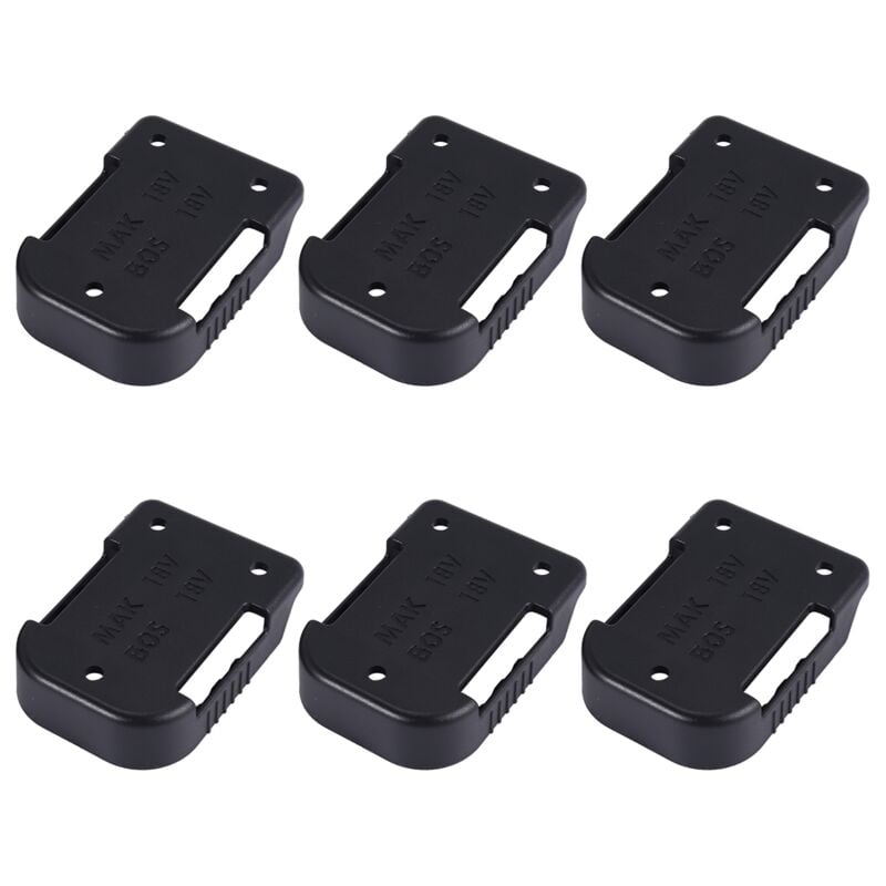 Image of 6er-Pack Akkuhalterungen Halter für 18-V-Akku, auch Halterungen/Gürtelclip, Wand