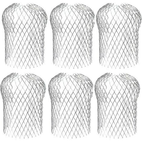 6er-Pack Dachrinnen-Laubfangkörbe aus Aluminium, Flexible und langlebige Dachrinnenfilter für Hausdachvorsprung Fallrohr gegen Blätter