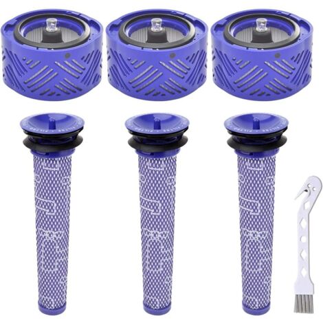 6er-Pack Ersatzfilter für den kabellosen Dyson V6 Stielstaubsauger, ersetzt die Teilenummern 965661-01 und 966741-01, 3 Auslassfilter, 3 Auslassfilter