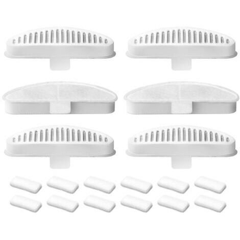 6er-Pack Ersatzfilter und 12er-Pack Filterschwämme für 2-Liter-Akku-Trinkbrunnen, Wasserbrunnenfilter für Haustiere
