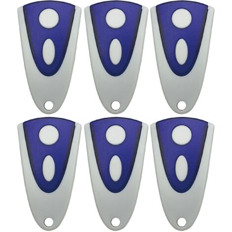 6er-Pack Garagentorsender 433,92 MHz, kompatibel mit Novoferm Novotron 502 MAX43-2, Novotron 512 MIX43-2, Novotron 522 und Novoferm MNHS433-2