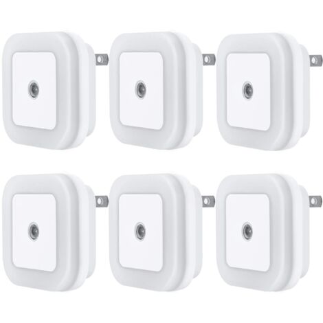 6er-Pack LED-Nachtlichtlampe mit intelligentem Dämmerungssensor