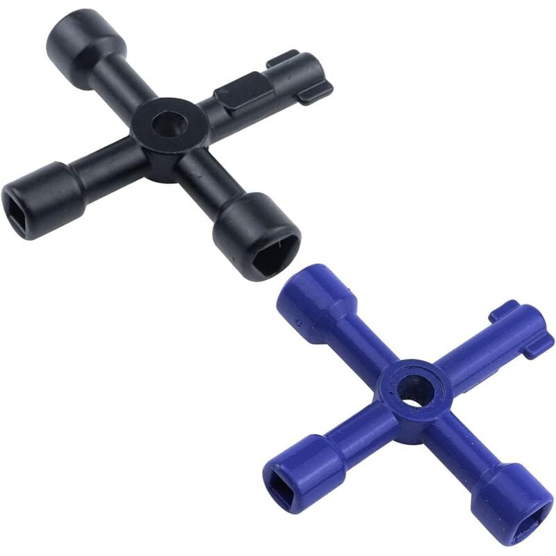 Image of 2-teiliger Universal-Kreuzschlitz- und Dreikantschlüssel, 4-fach Multifunktionsschlüssel