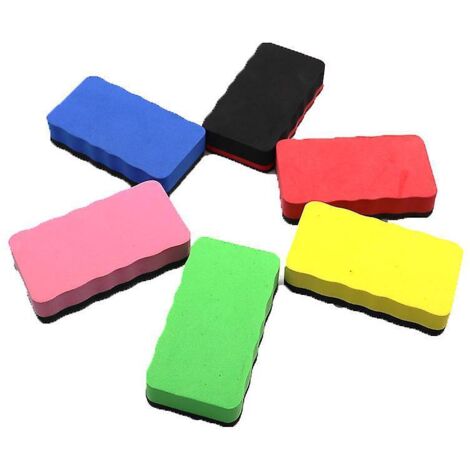 6er-Pack magnetische Whiteboard-Löscher mit weichen Filzpads, trocken abwischbar für Kinder-Whiteboards, farbiger Trockenlöscher zur Reinigung