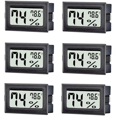 6er-Pack Mini-Digital-Hygrometer-Thermometer, Innentemperatur