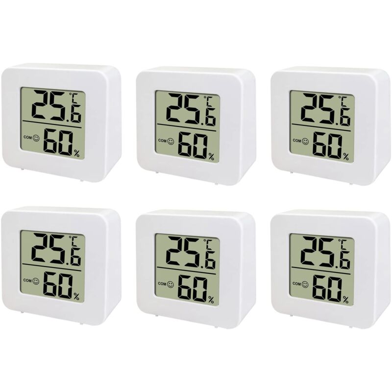 Image of 6er-Pack Mini-Digitalthermometer für den Innenbereich + Hygrometer