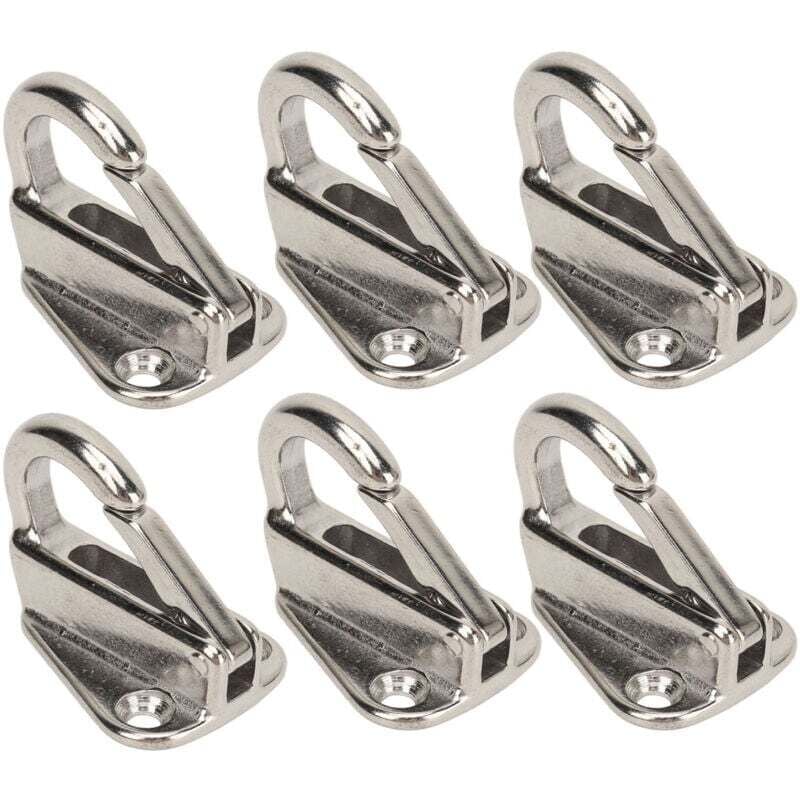 Image of 6er-Pack robuste Fenderhaken aus Edelstahl mit Federschnalle für den Heim- und Schiffsbau