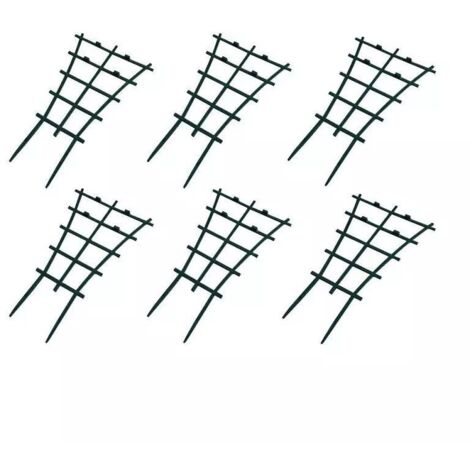 6er-Pack robuste, geschichtete Klettergitter aus Kunststoff für Garten, Terrasse, Blumen und Gemüse
