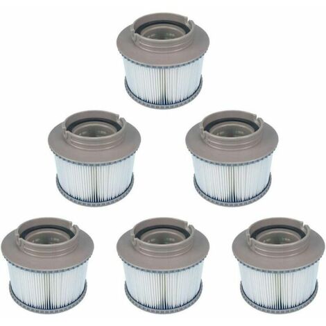 6er-Pack Spa-Ersatzfilter für MSPA FD2089, Filterkartuschenpumpe für alle aktuellen MSPA-Spas