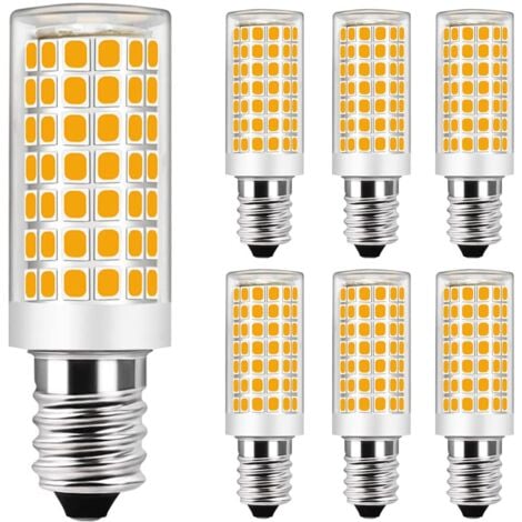 MEMKEY 6er-Set E14 9W LED-Glühbirne, entspricht 75W Halogenbirne - Warmweiß 3000K - Nicht dimmbar - AC 220-240V