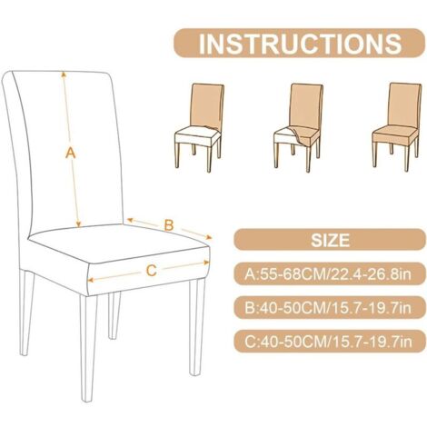 6er-Set Esszimmerstuhlhussen (Burgunderrot), dehnbare Stuhlhussen, große Universal-Stuhlhussen, waschbar, leicht zu reinigen, für Ess- und Wohnzimmer