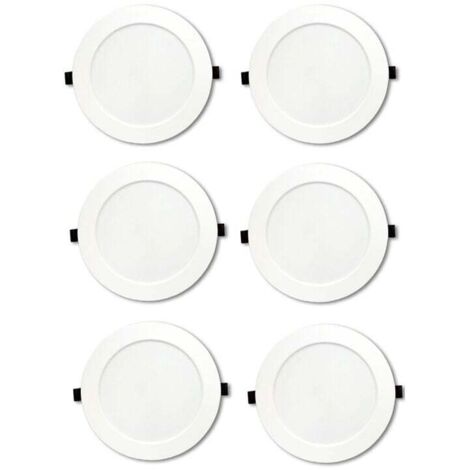 6er Set LED Einbaustrahler extra flach Deckeneinbaustrahler flach rund