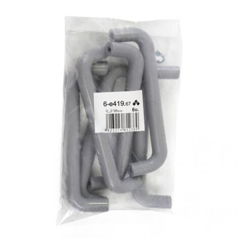 6er-Set Möbelgriffe, 96 mm Achsabstand, Aluminium eloxiert REI