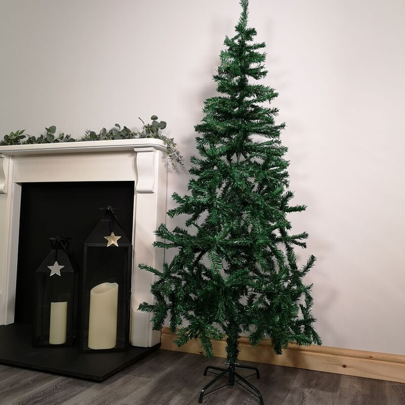 Pms International - 6ft (180cm) 450 Tip Green pvc Christmas Tree with Metal Base