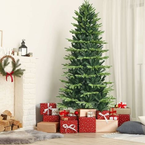 main image of "6FT Artificial Christmas Tree Indoor Outdoor Xmas Tree Decoration W/ Metal Stand"