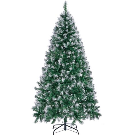 main image of "6Ft Frosted & Snow Dusted Christmas Tree with Foldable Stand,Green"
