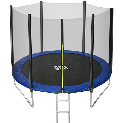 6FT Outdoor Trampoline, Kids Trampoline, Trampoline with Netting and Ladder Edge Cover Jumping Mat