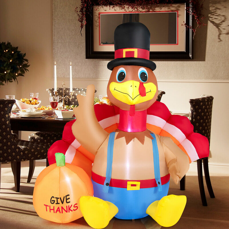 Image of Costway - 6FT Thanksgiving Inflatable Turkey&hellip;