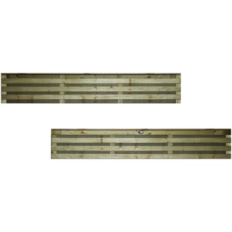 6ft x 1ft ROMAD Double Horizontal Venetian Slatted Fence Panel