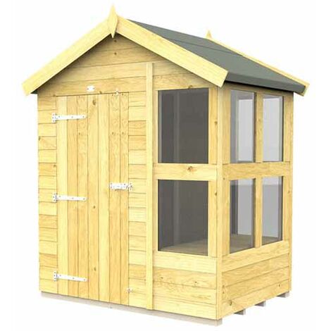6ft x 4ft Apex Potting Shed - Wood - L127 x W175 x H217 cm