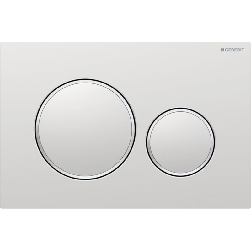 Convient pour panneau de commande de toilettes geberit duofix Sigma 20 - argent chromé mat