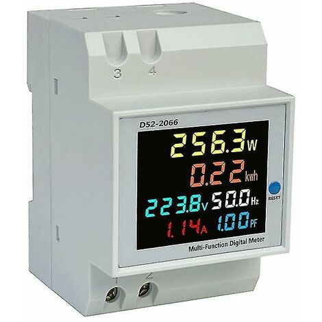 6in1 Ac 40-300V 100A Power Meter Compteur d'énergie électrique Moniteur de puissance - MSBD